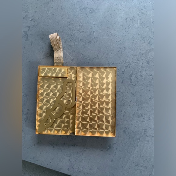 Vintage 1940s Marhill Mother of Pearl Cigarette Wristlet Case | Gold Tone Clutch